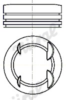 1X NÜRal 87-450400-10 Kolben FüR Renault Nissan Dacia