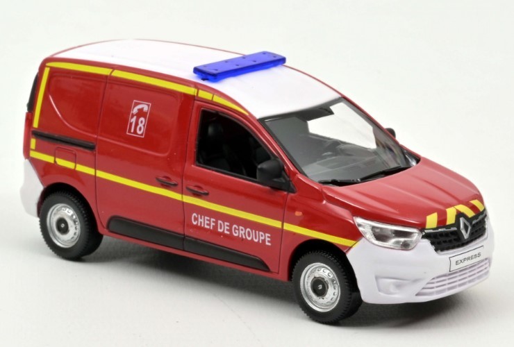 NOREV RENAULT Express 2021 Pompiers Chef de Groupe 1/43 réplique en métal injecté haute finition