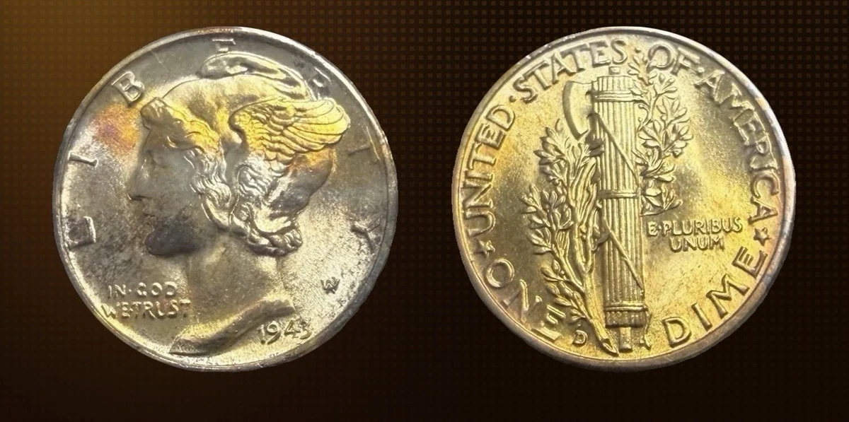 MS 66 Graded 1943 Year Mercury Dimes (1916-1945) for sale | eBay
