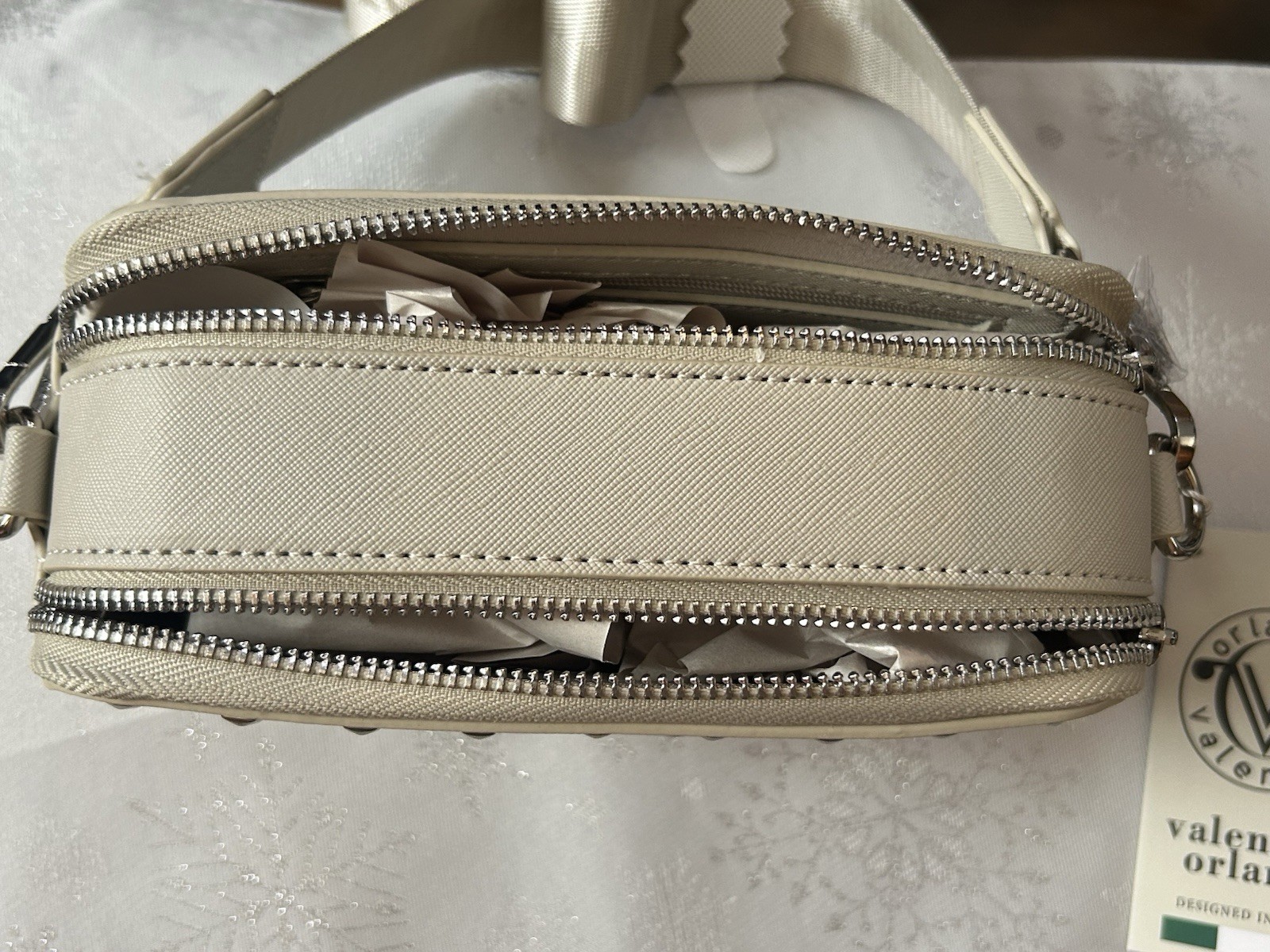 Valentino Orlandi Camera Bag - Taupe - New With Tags - MSRP $159 thumbnail 11