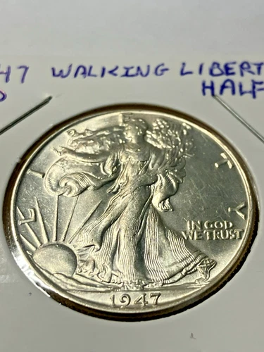 1947 Walking Liberty Half Dollar GEM BU Uncirculated Silver Coin Sweet!