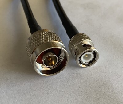 N Male to BNC Male RG223 Silver Low Loss Coax Cable Pick Length Lot USA