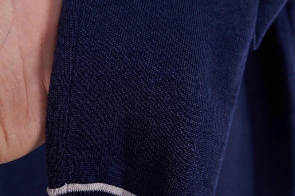 Prada Womens Blue Wool V Neck Cardigan Size 38 #T6 - Image 4 of 4