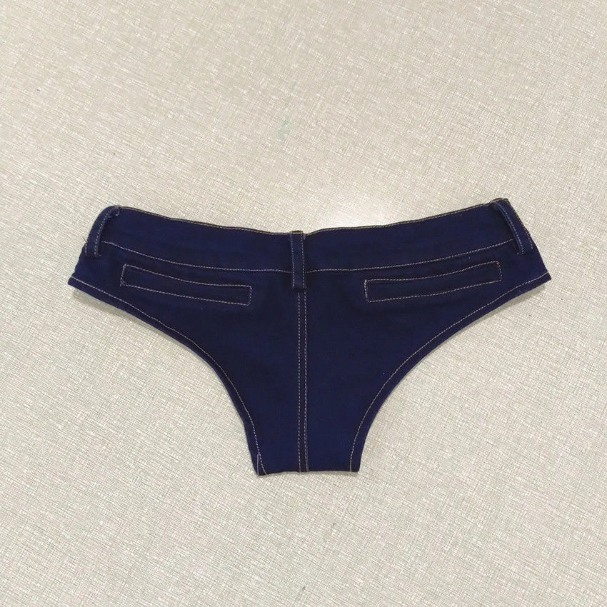 Fashion Gay Men Sexy Mini Denim Shorts Pants Low Waist Trousers Clubwear Party - Image 4 of 4