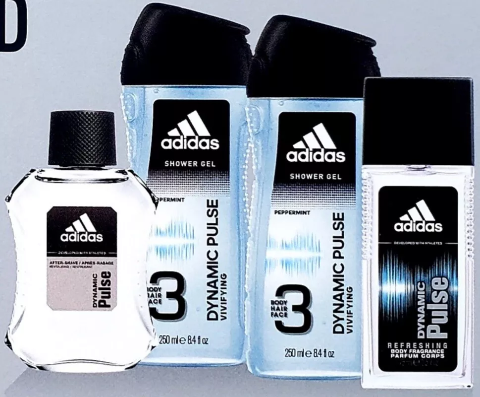 vriendelijk Steen Bloedbad ADIDAS Men&#039;s Personal Care DYNAMIC PULSE Body Wash &amp; Fragrance  4-Piece GIFT SET | eBay