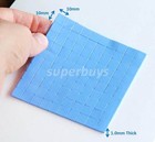 100pcs 10mm x 10mm x 1mm Silicone Thermal Pad Sheet Computer Chip HeatSink CPU