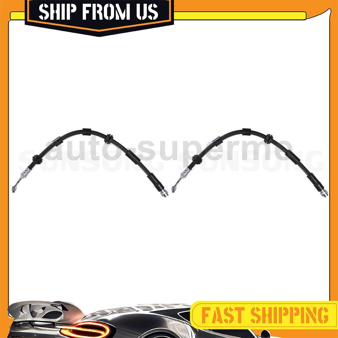 2x Sunsong Brake Hose Line Front For Audi R8 5.2L 2009-2016