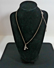 Women's Girls Letter A Rhinestone Necklace N1