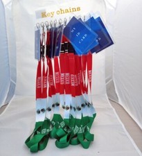 12 Pc Mexico Lanyard Keychain ID Holder Mexican Flag Neck Strap Favors Llaveros