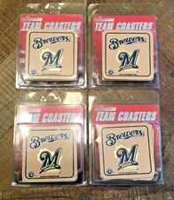 Milwaukee Brewers MLB Set Of 16 Team Drink Beer Coasters 