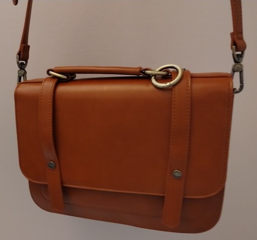 Vintage Ecosusi Small Firm Vegan Leather Crossbody Satchel Handbag Purse - Picture 2 of 7
