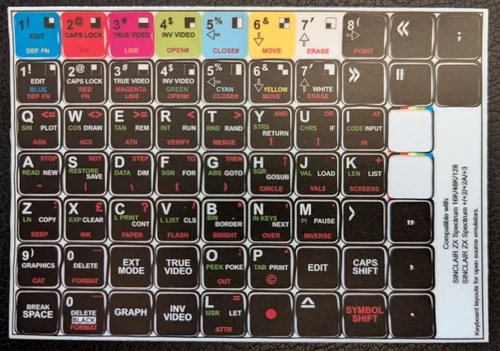 NEW --- Keycap Sticker for ZX Spectrum --- NEW