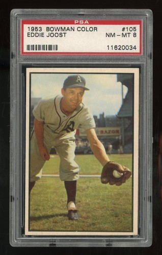 1953 Bowman Color #105 Eddie Joost PSA 8 NM-MT