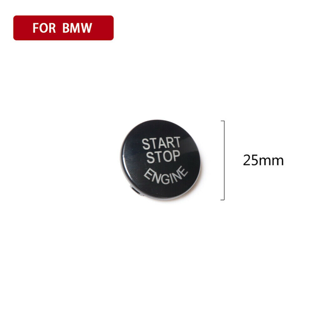 ABS Start Stop Engine Button Cover Carbon Fiber Trim Ring For BMW 3 5