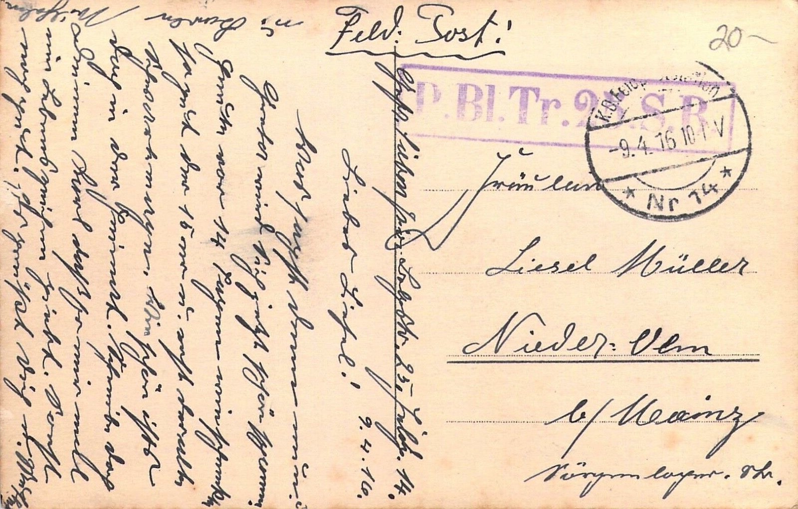 RPPC Real Photo, Soldier Mail, WW1 Era Military Man on Horseback, Old