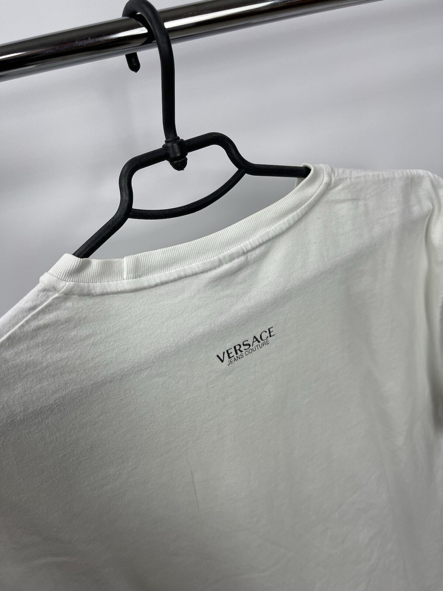 Versace Jeans Couture T-Shirt Size M White Vintage 90s Logo