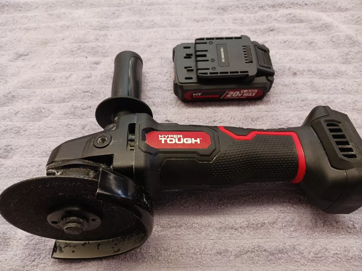 Hyper Tough 20V 1.5Ah Lithium-Ion Angle Grinder, Cordless, 2902.5