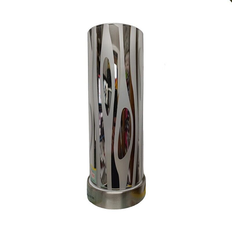 Tischleuchte Chrom Design Stahl Glas E27 max. 60 W