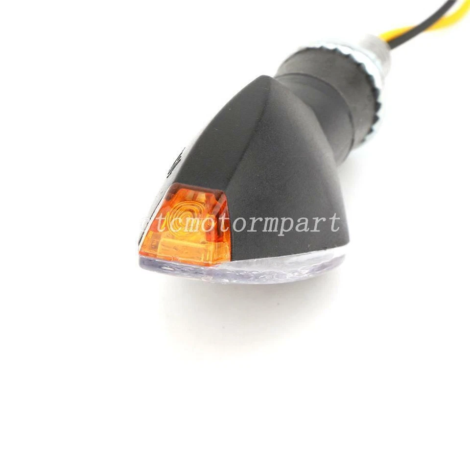 Mini señales de giro de bicicleta de plástico de 3,5" LED ámbar para Suzuki GS400 GS500E GS750 Foto 4 de 4