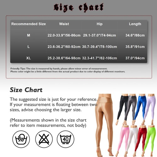 Freebily Womens Glossy Shiny Stretch Pants Solid Slim Footless Workout AU - Picture 54 of 107