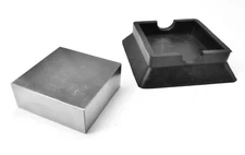 Steel Bench Block W/ Rubber Base 2-1/2 x1" Anvil & Rubber Jewelry Forming Tool