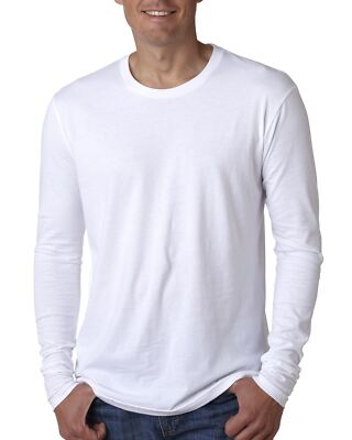 NEW Next Level Men's Premium Fitted Long Sleeve Crew Neck T-Shirt M-N3601