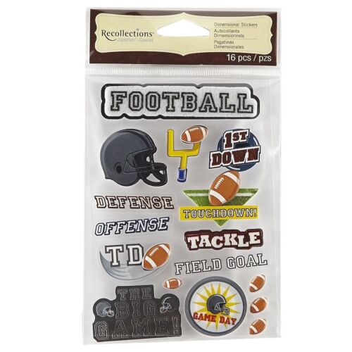 Recollections FOOTBALL 3D Stickers 211813 Brand NEW! helmet TD goal post game - Picture 1 of 1