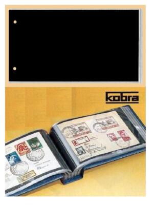 10-KOBRA-G3E-Ergänzungsblätter-Hüllen-glasklar+schwarze-Karton-ZWL-190x120mm