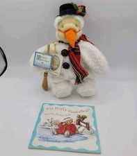 Muffy Vanderbear Snowbear Snowman Bear Plush & Holiday Sticker Book