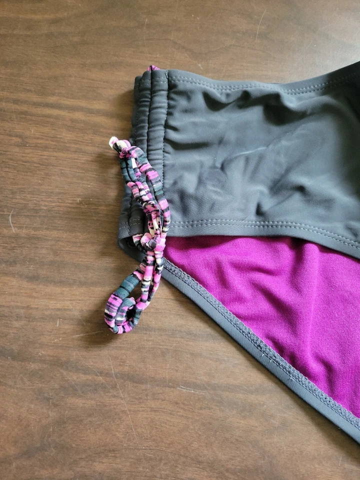 Traje de baño deportivo Everlast parte inferior de bikini solo más 26W gris cordón lazos laterales Foto 4 de 4