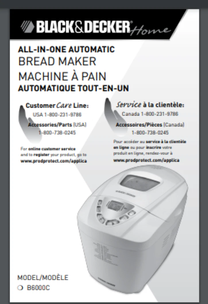 Black & Decker B6000C Deluxe 3-Pound Bread Maker, White