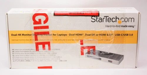 StarTech Double 4K Écran Station D'Accueil USB C USB A Double Écran Displayport