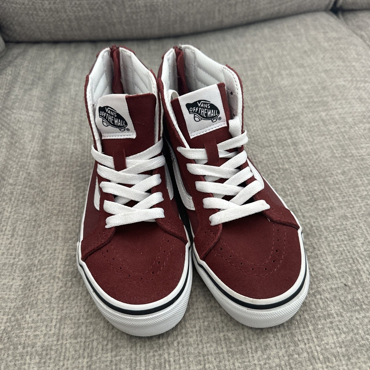 VANS Sk8 Hi Lite Zips Port Royal Wine Burgundy Classic High