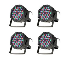 4x Faro Strobo 36 LED Proiettore Effetto Luci Discoteca RGB Slim