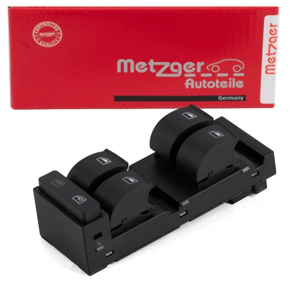 Metzger Schalter Fensterheber Fahrerseitig FüR Audi A3 8P A6 C6 Vorne 4B0959851B-image