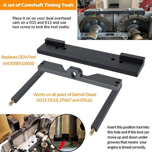 For Detroit Diesel DD15 DD16 Camshaft Timing Tool TDC Locating Pin Engine Tool - Picture 2 of 10