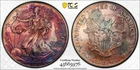 🔥MONSTER PURPLE TONED 🔥 2000 American Silver Eagle PCGS rare 1oz. Coin