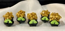 1 Dollhouse Miniature St Patrick’s Day Pot Of Gold Faux Coins Caldron Handmade