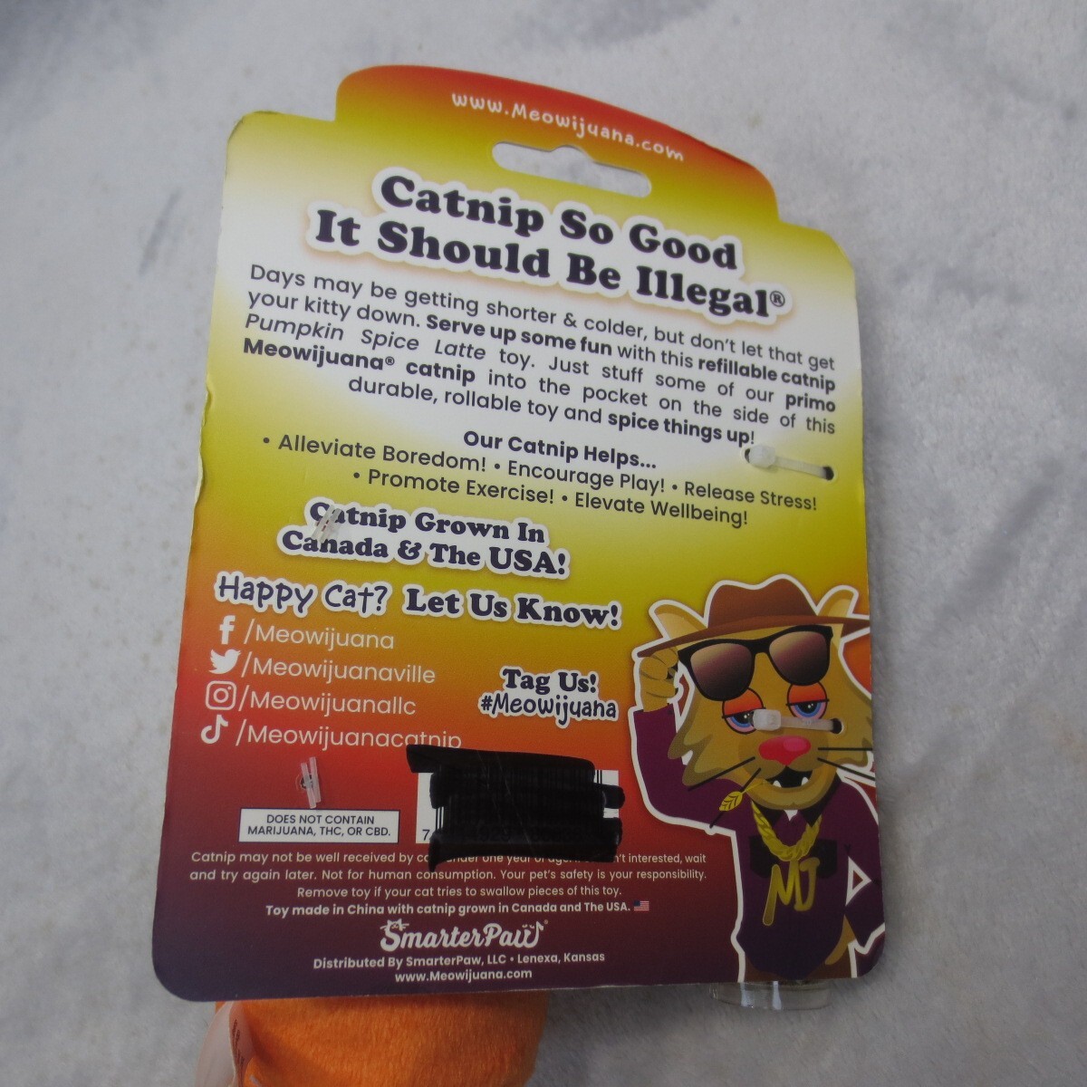 Meowijuana Get Spooked Halloween Pumpkin Spice Love You Latte Refillable Catnip