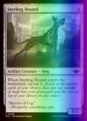 MTG Sterling Hound (249/441) Outlaws of Thunder Junction LP FOIL