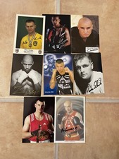 8 pudełek z autografami m.in. Mike Hanke Rustam Rhahimov Sebastian Köber Olympia DM