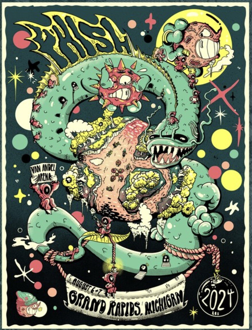 Phish Poster 8/6 8/7 2024 Van Andel Arena Grand Rapids Michigan