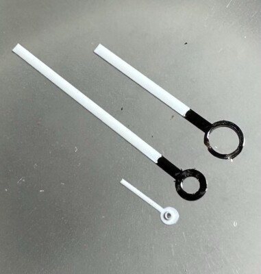 HAND SET FOR ETA UNITAS 6497 / 6498 MOVEMENT BLACK WHITE LANCE SWISS MADE