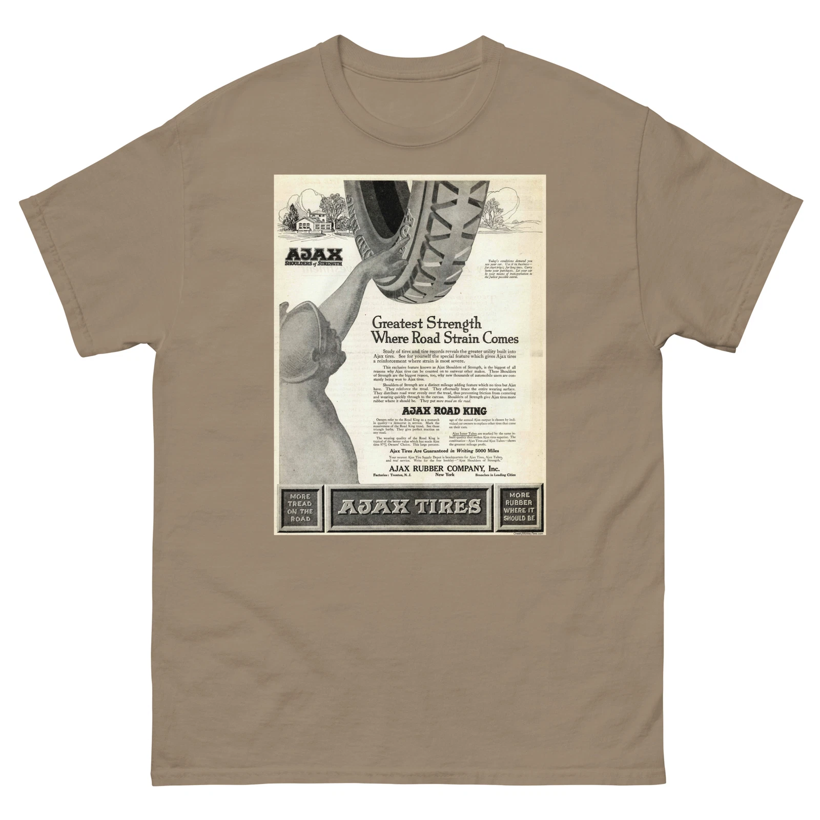 Vintage Magazine Advertisement 1918 Ajax Tires T-Shirt