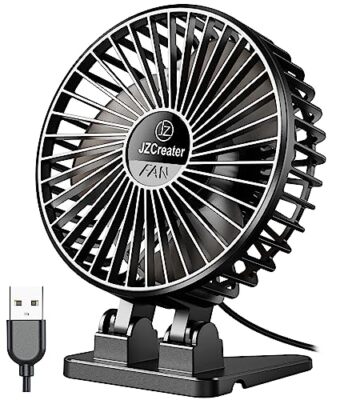 USB Desk Fan, Mini Fan Portable, 3 Speeds Desktop Table Cooling