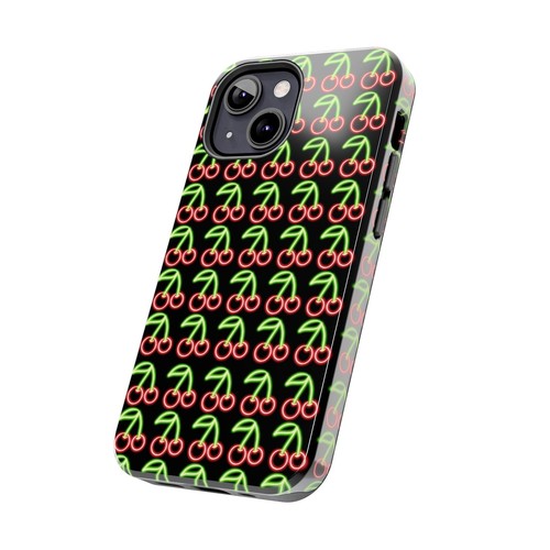 Funda de teléfono de protección resistente elegante con cerezas brillantes de neón para iPhones y Samsung - Imagen 44 de 108