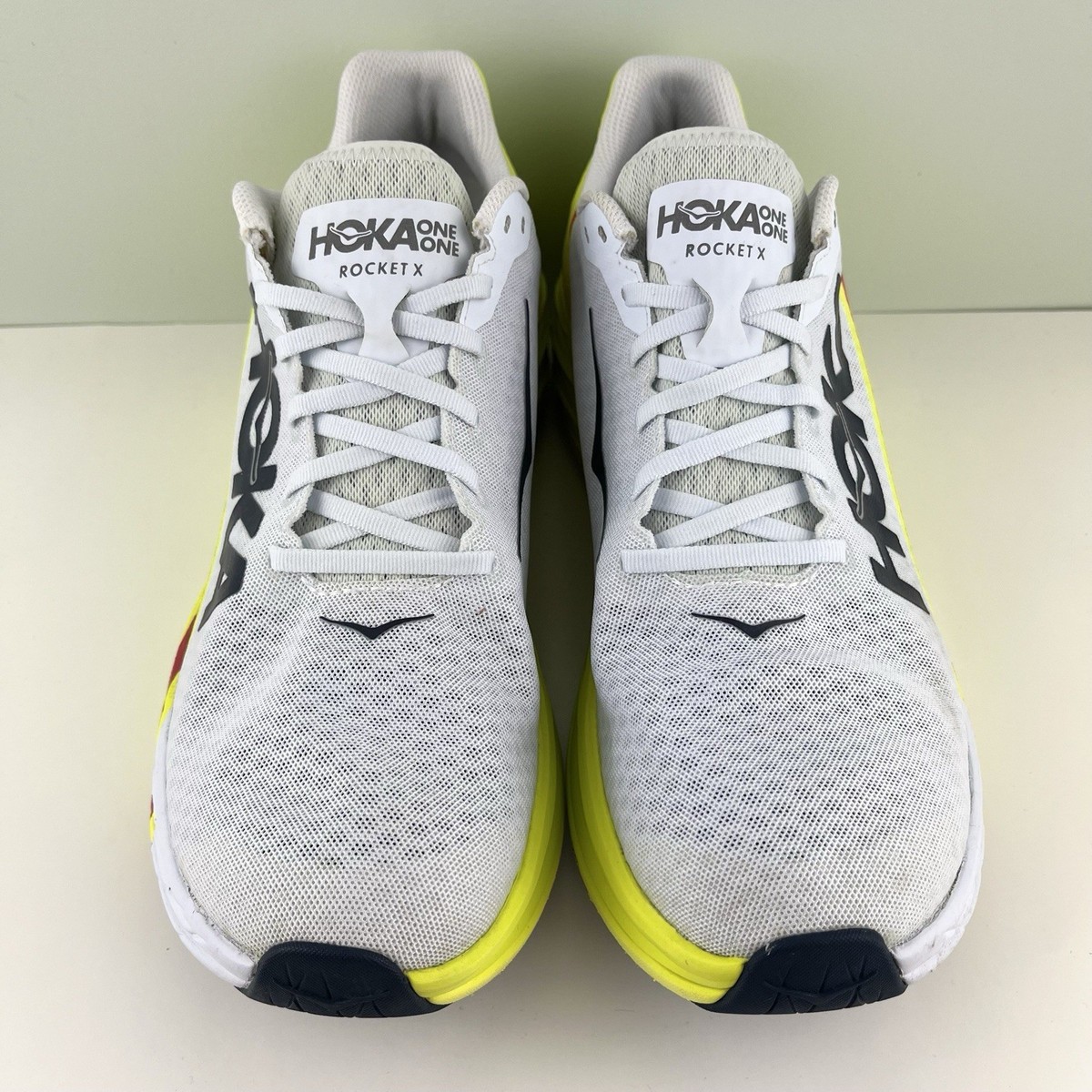 HOKA One One Unisex Rocket X Running Shoes White/Yellow Size 9.5M/10.5W 1113532 Running shoes Hoka Rocket X 3 - Top4Running.com main image 4
