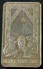 Vintage 1 Oz .999 Fine Silver Merry Christmas Nativity Scene Manger Birth Jesus!