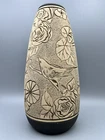 Weller Art Pottery 11.25"H Burntwood Vase with Birds in Trees