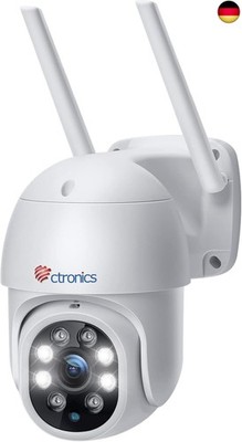 Ctronics PTZ Überwachungskamera, WiFi, Außen, IP-Kamera, 2K 3MP, Menschliche E